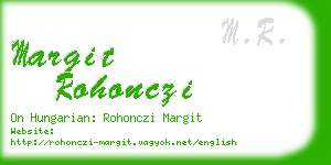 margit rohonczi business card